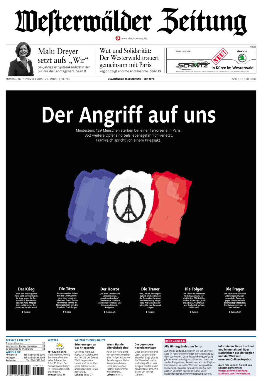 Westerwälder Zeitung vom Montag, 16.11.2015
