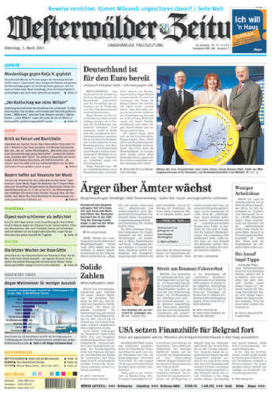 Westerwälder Zeitung vom Dienstag, 03.04.2001