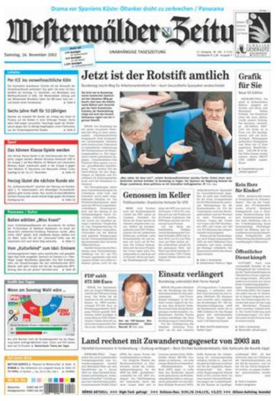 Westerwälder Zeitung vom Samstag, 16.11.2002
