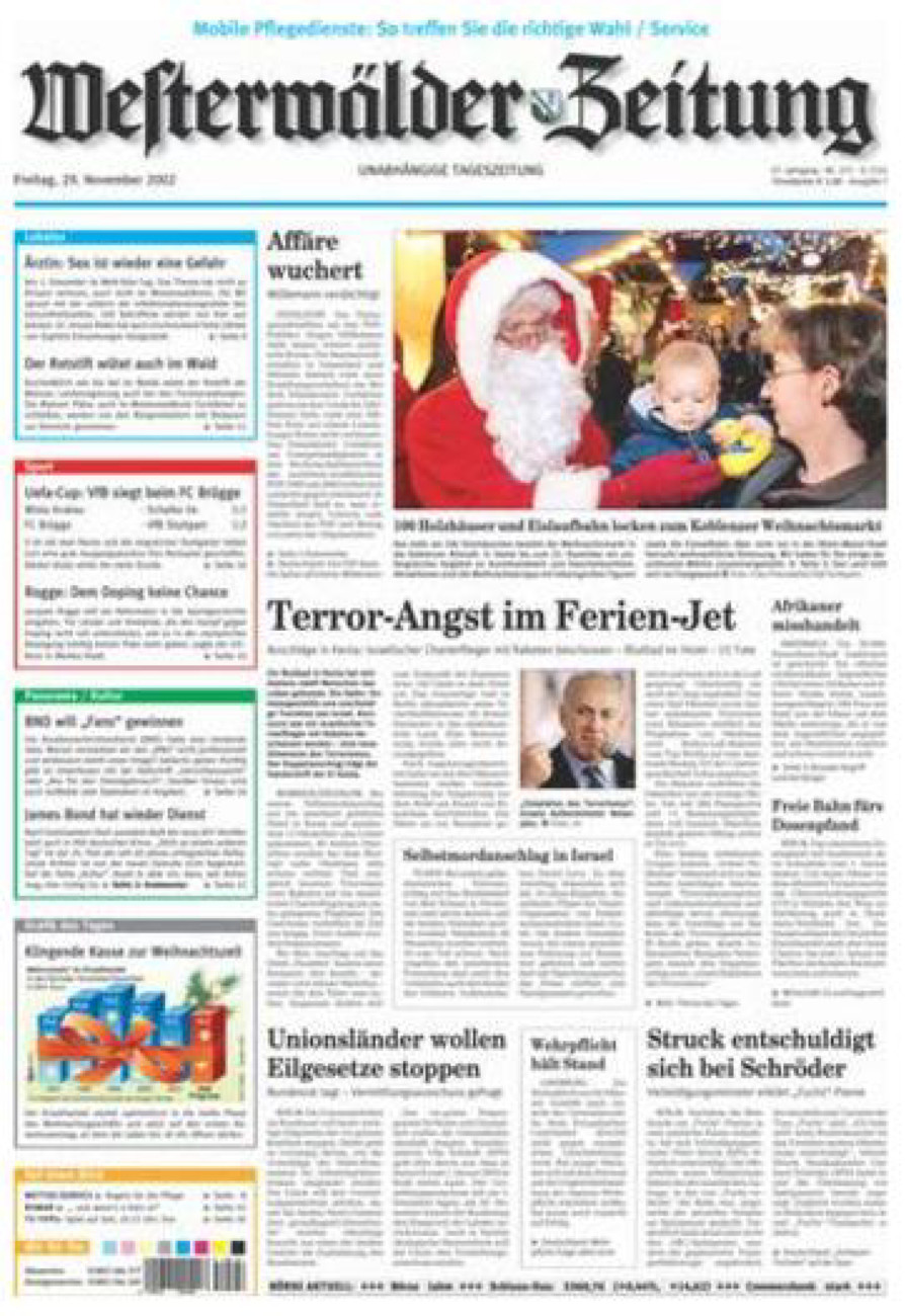 Westerwälder Zeitung vom Freitag, 29.11.2002