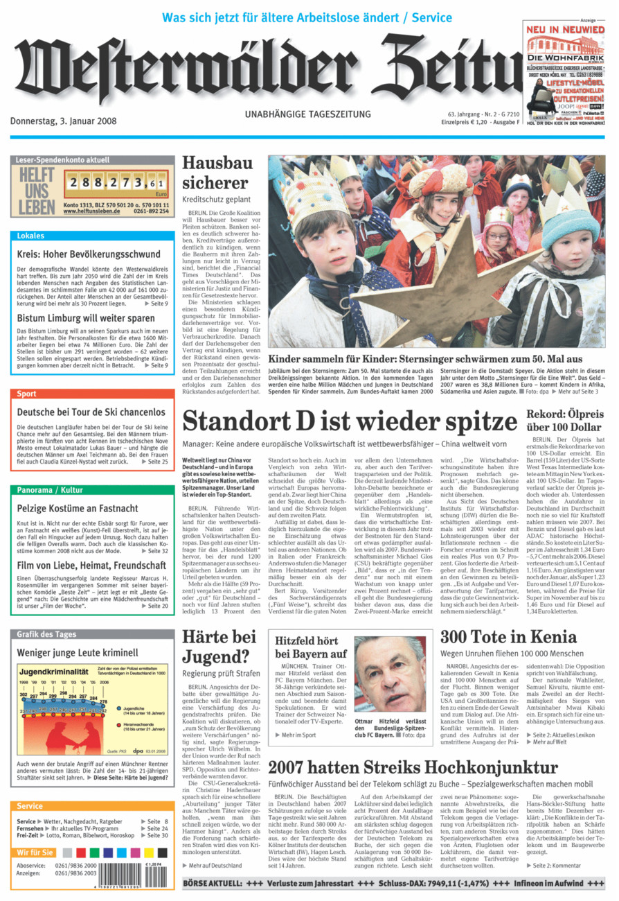 Westerwälder Zeitung vom Donnerstag, 03.01.2008
