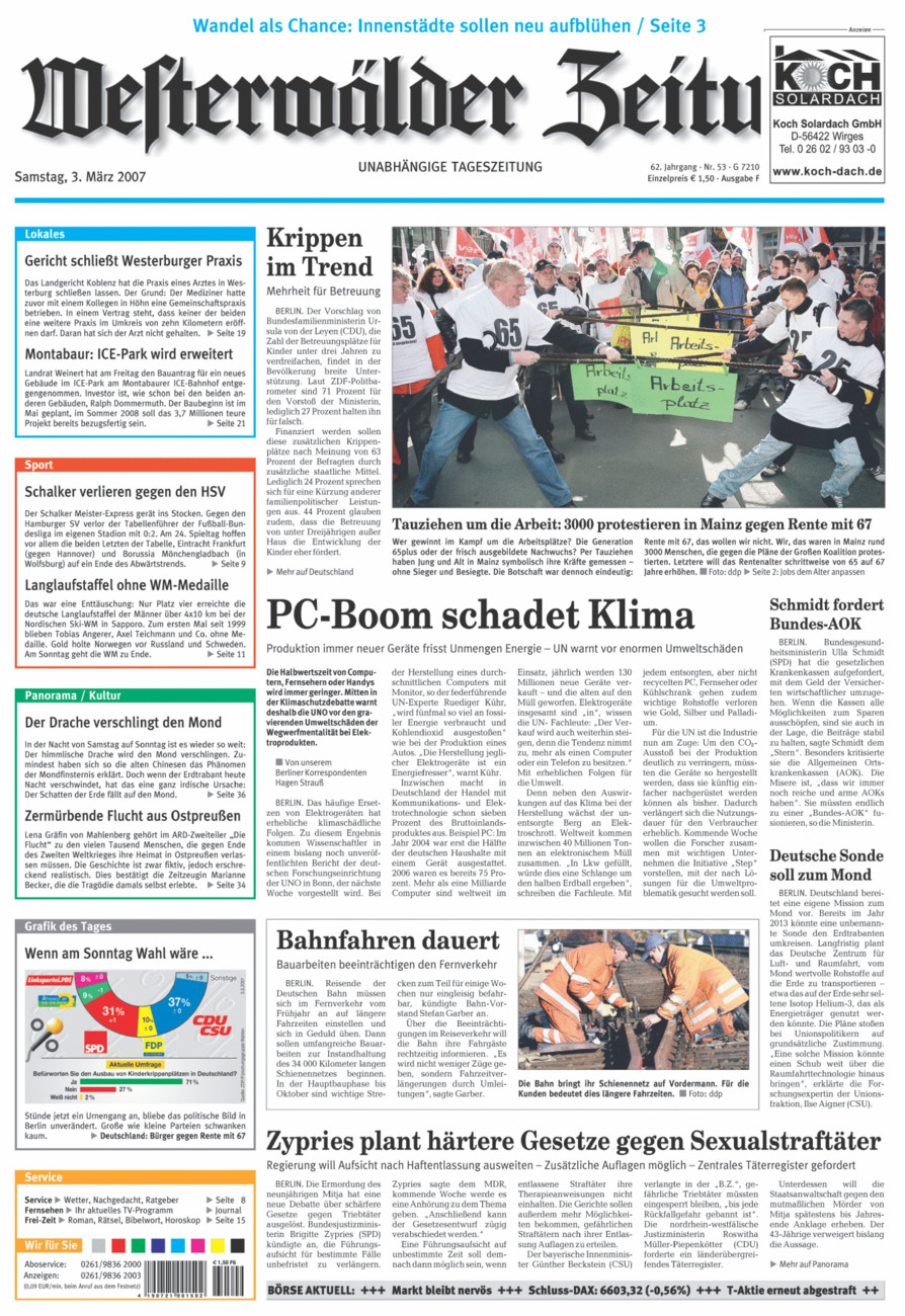 Westerwälder Zeitung vom Samstag, 03.03.2007