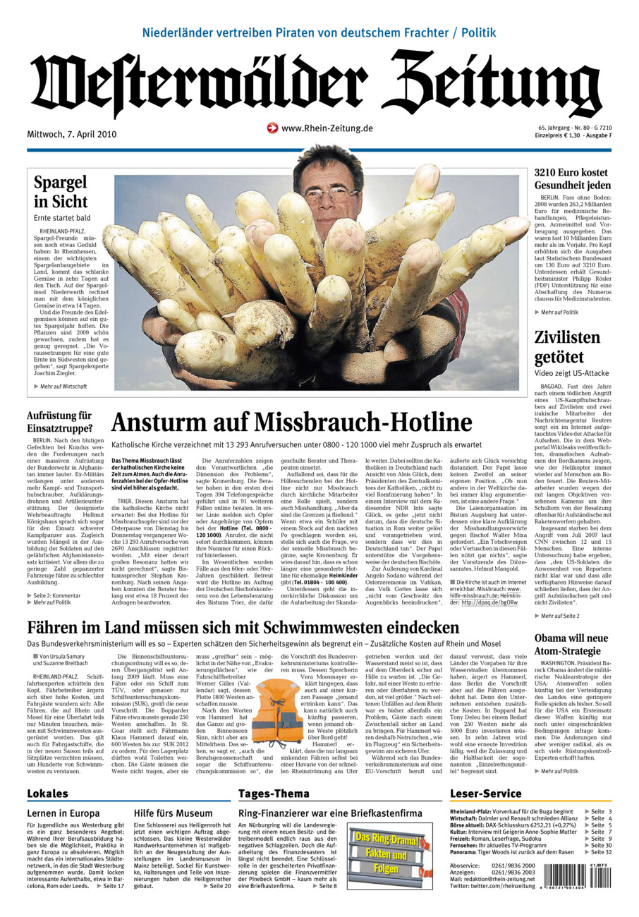 Westerwälder Zeitung vom Mittwoch, 07.04.2010