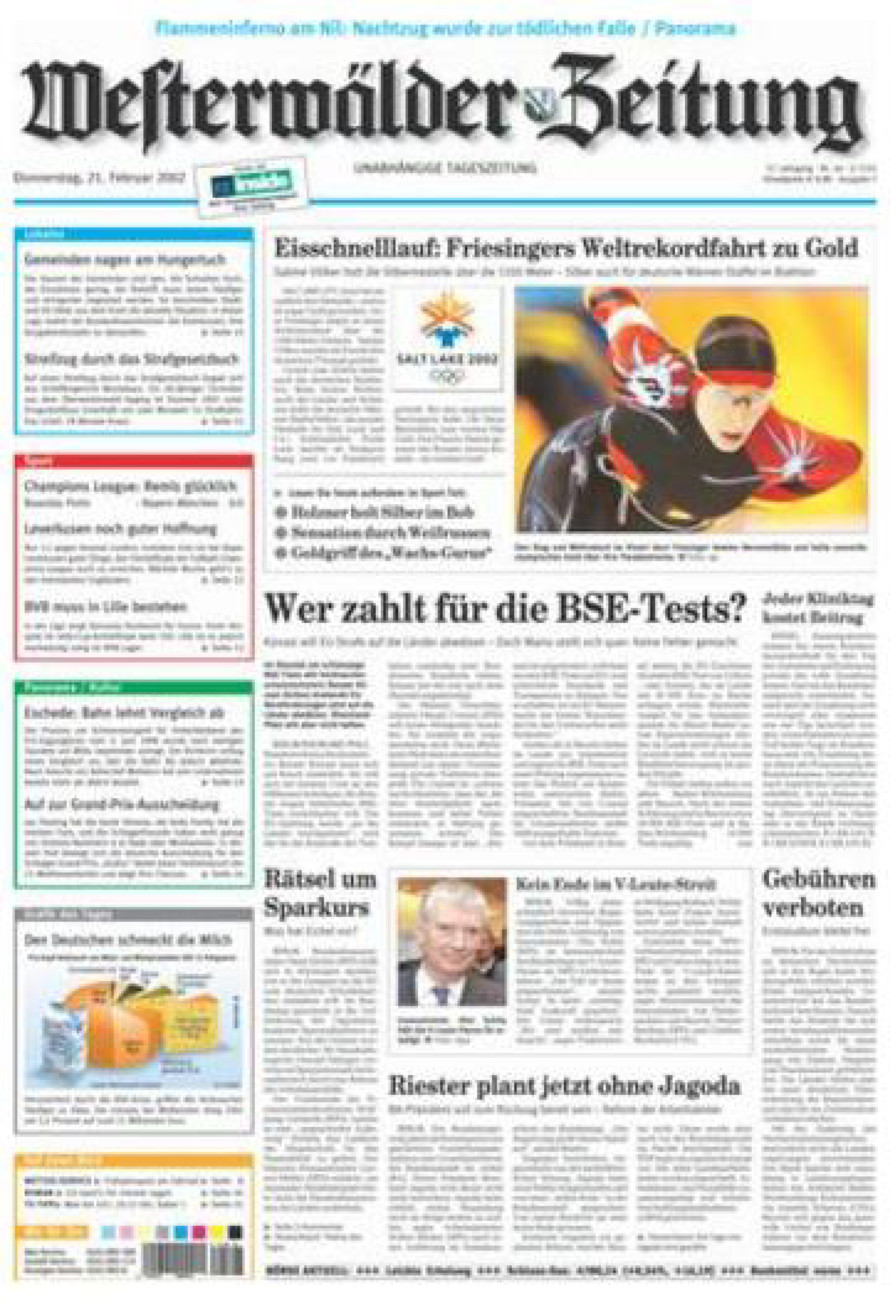 Westerwälder Zeitung vom Donnerstag, 21.02.2002