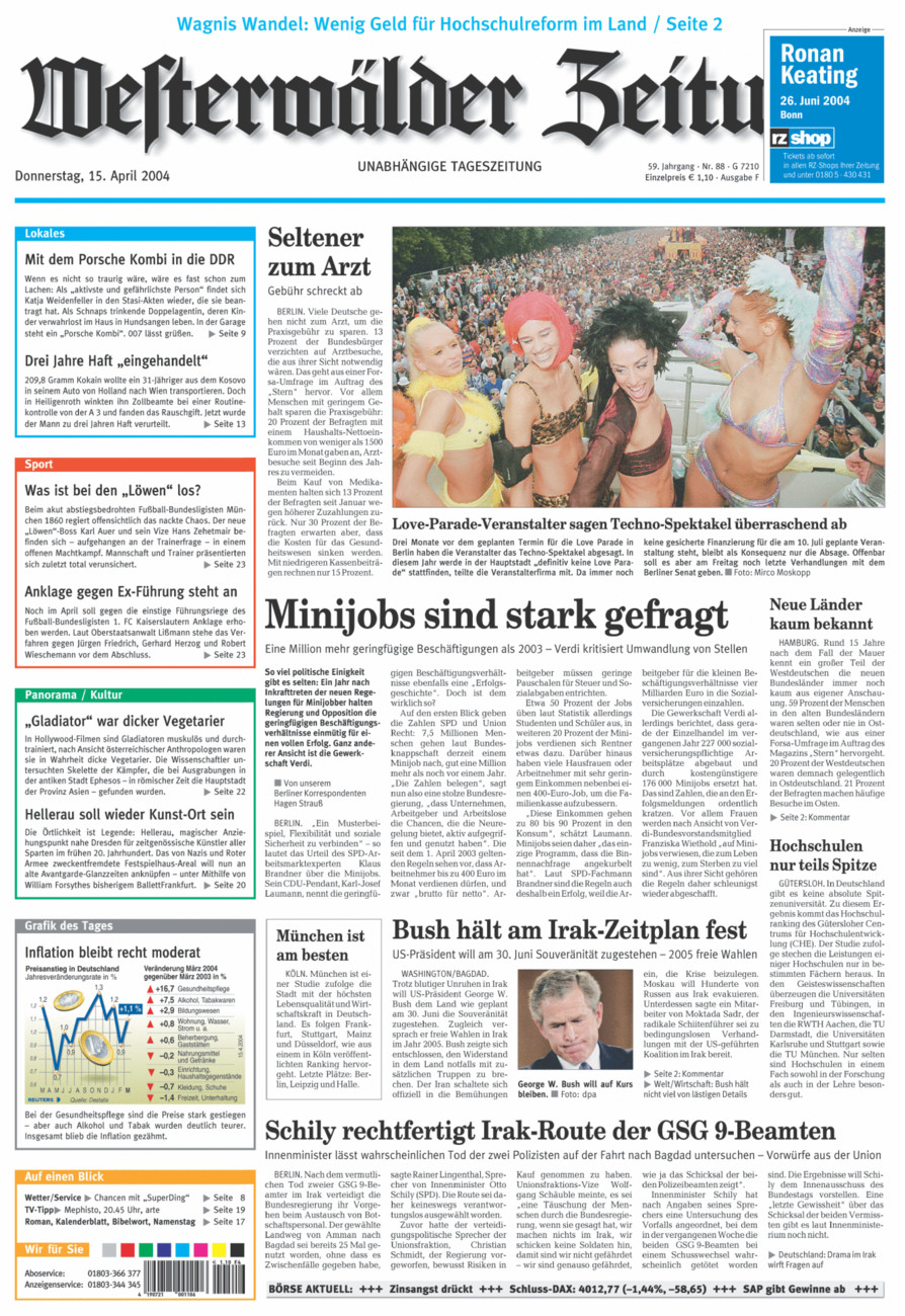 Westerwälder Zeitung vom Donnerstag, 15.04.2004