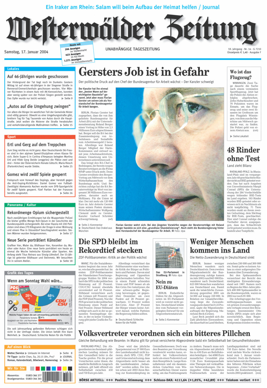 Westerwälder Zeitung vom Samstag, 17.01.2004