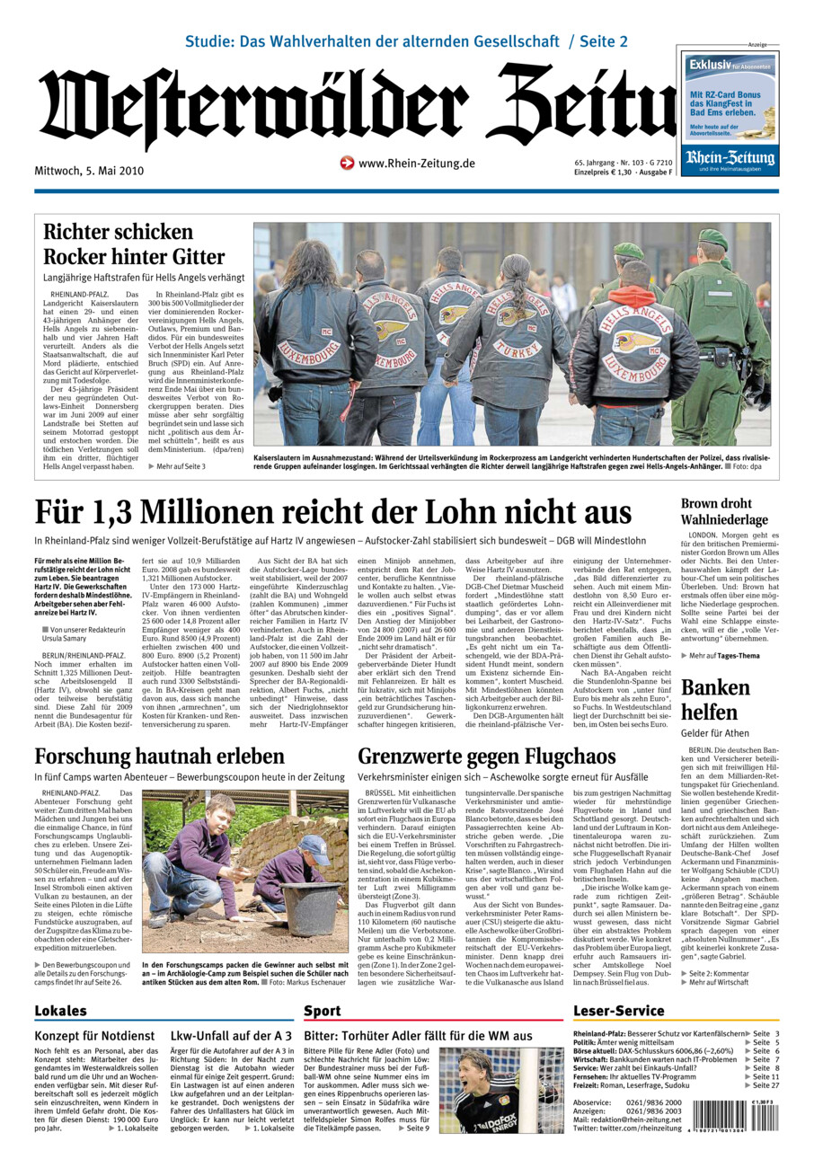 Westerwälder Zeitung vom Mittwoch, 05.05.2010