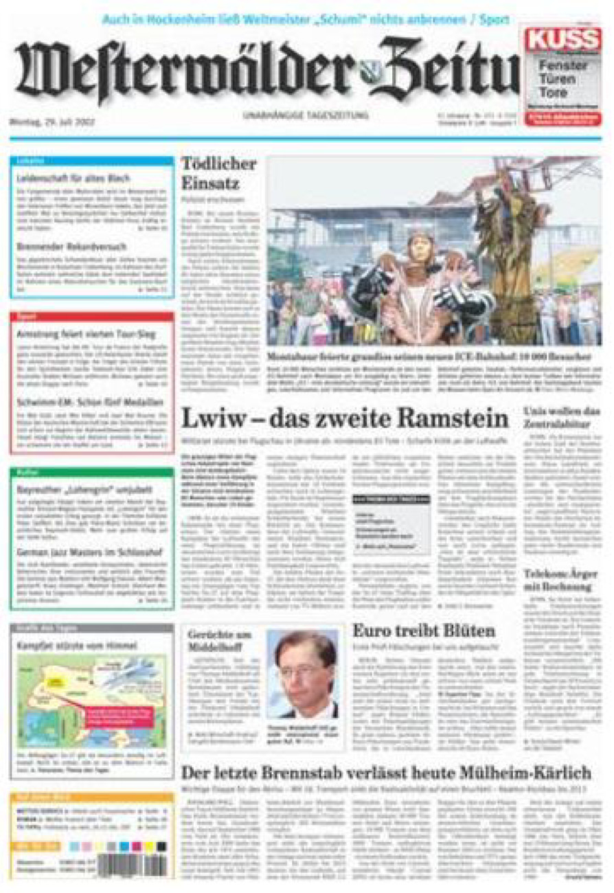 Westerwälder Zeitung vom Montag, 29.07.2002