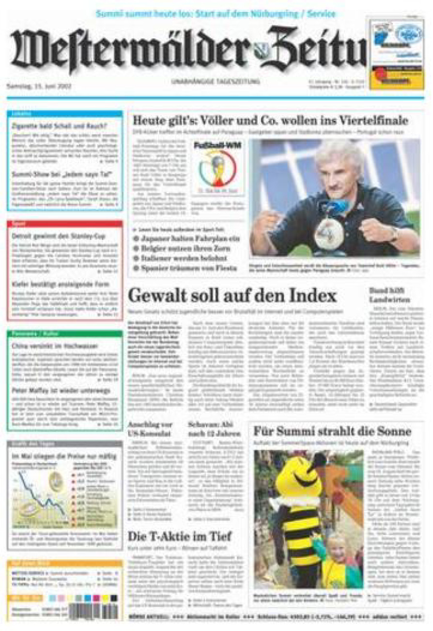 Westerwälder Zeitung vom Samstag, 15.06.2002