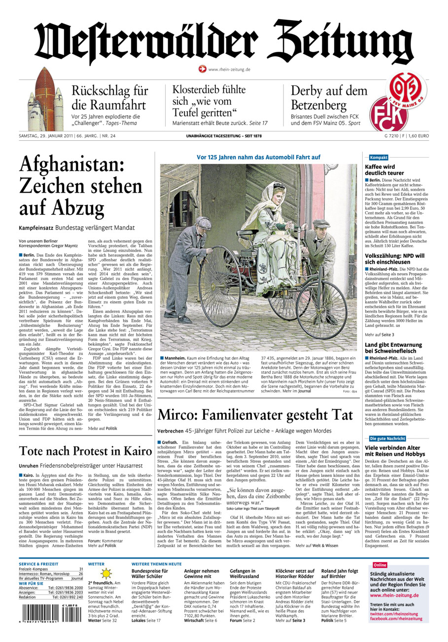 Westerwälder Zeitung vom Samstag, 29.01.2011