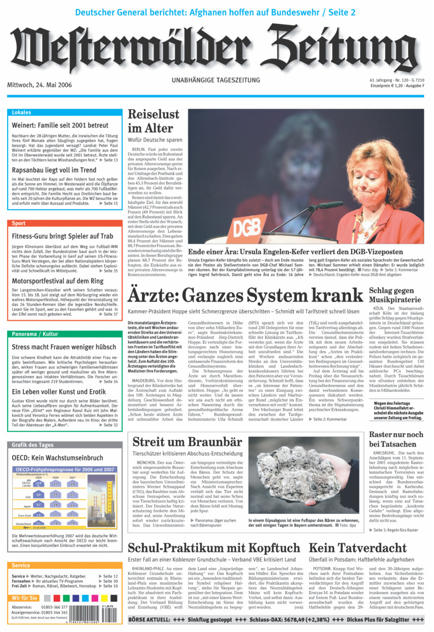 Westerwälder Zeitung vom Mittwoch, 24.05.2006