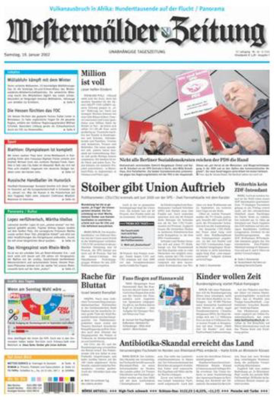Westerwälder Zeitung vom Samstag, 19.01.2002
