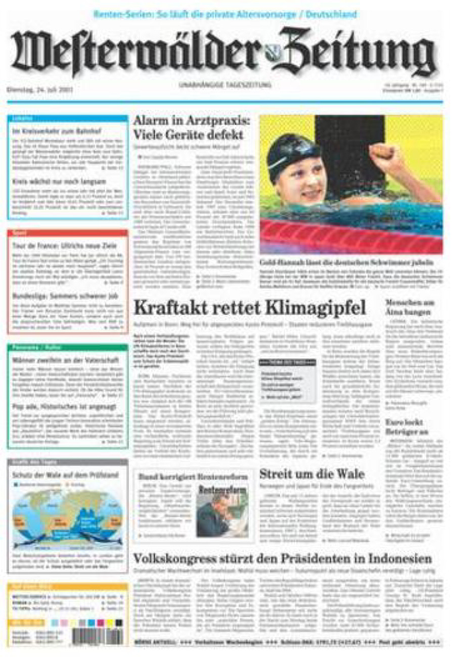 Westerwälder Zeitung vom Dienstag, 24.07.2001