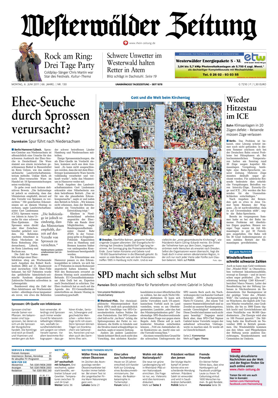 Westerwälder Zeitung vom Montag, 06.06.2011