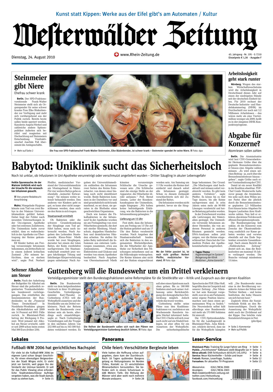 Westerwälder Zeitung vom Dienstag, 24.08.2010