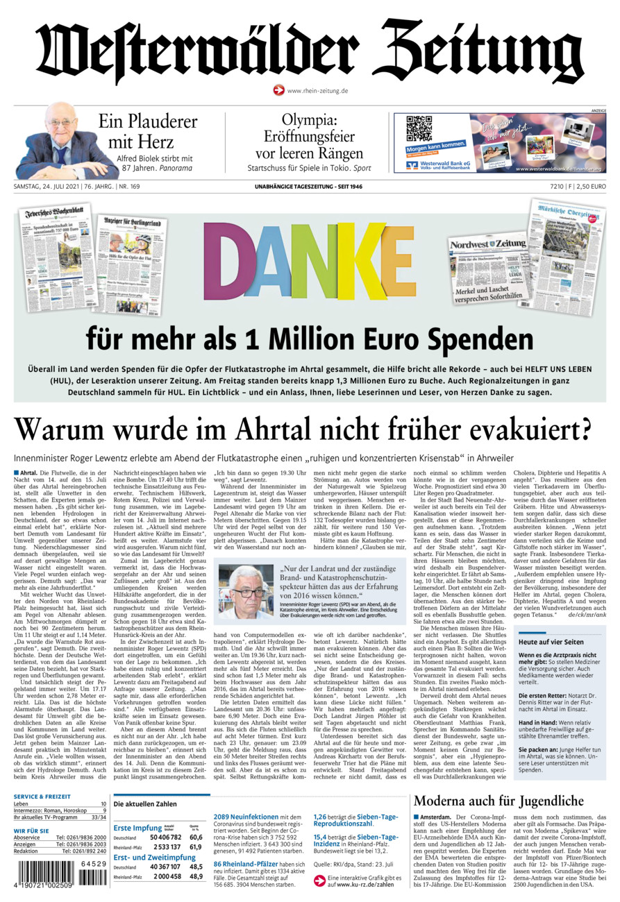 Westerwälder Zeitung vom Samstag, 24.07.2021