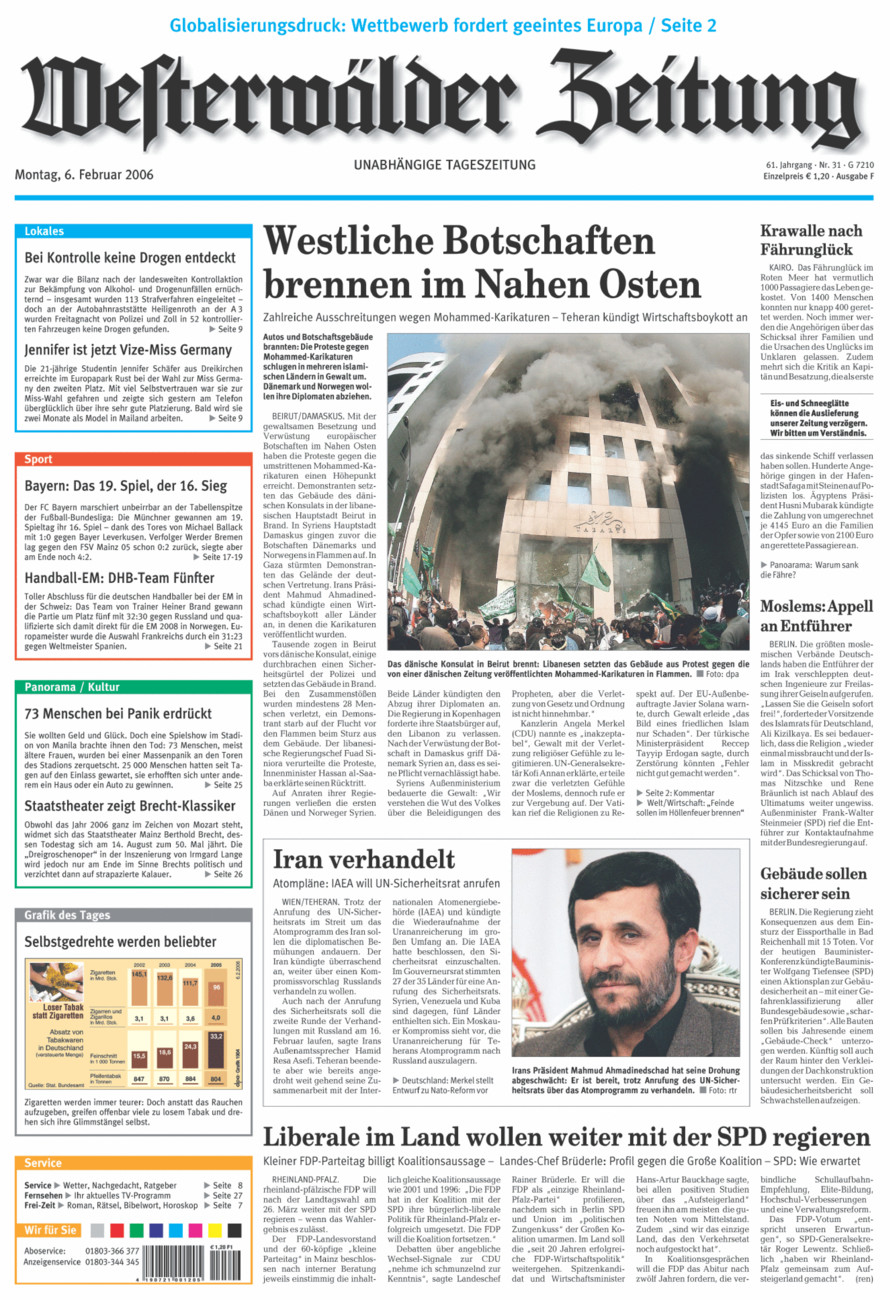 Westerwälder Zeitung vom Montag, 06.02.2006