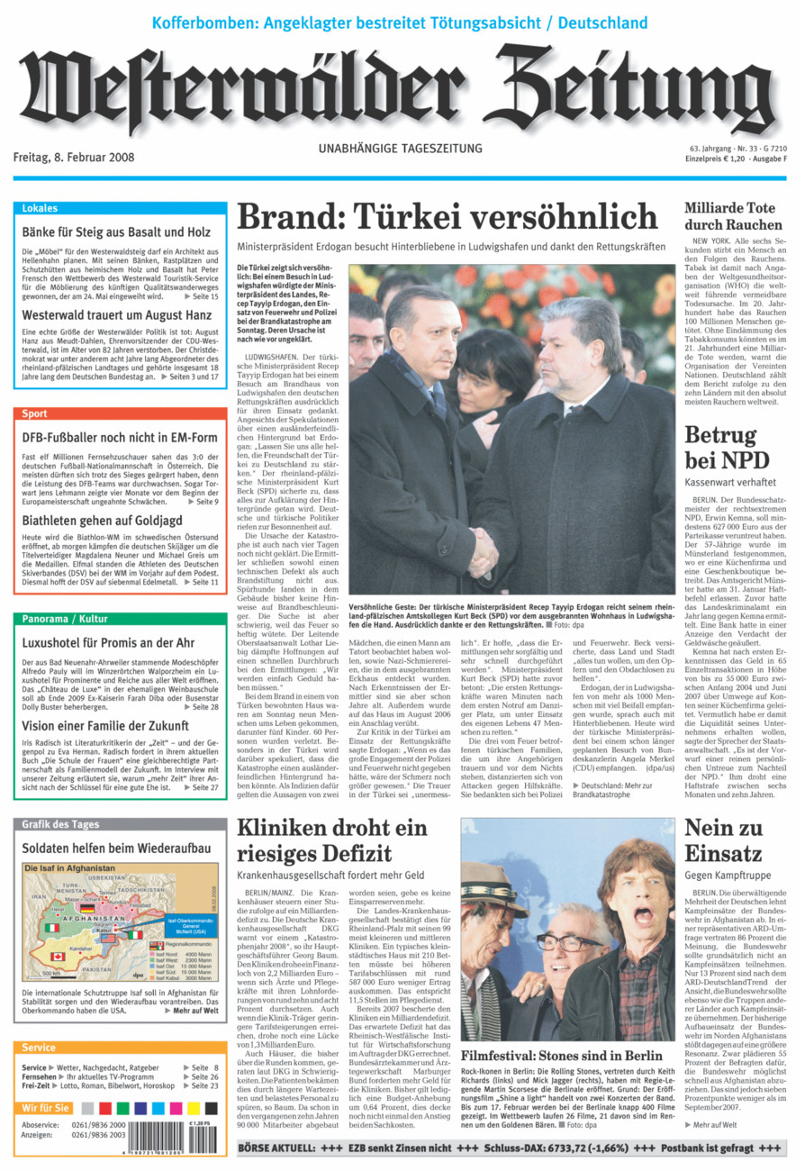 Westerwälder Zeitung vom Freitag, 08.02.2008