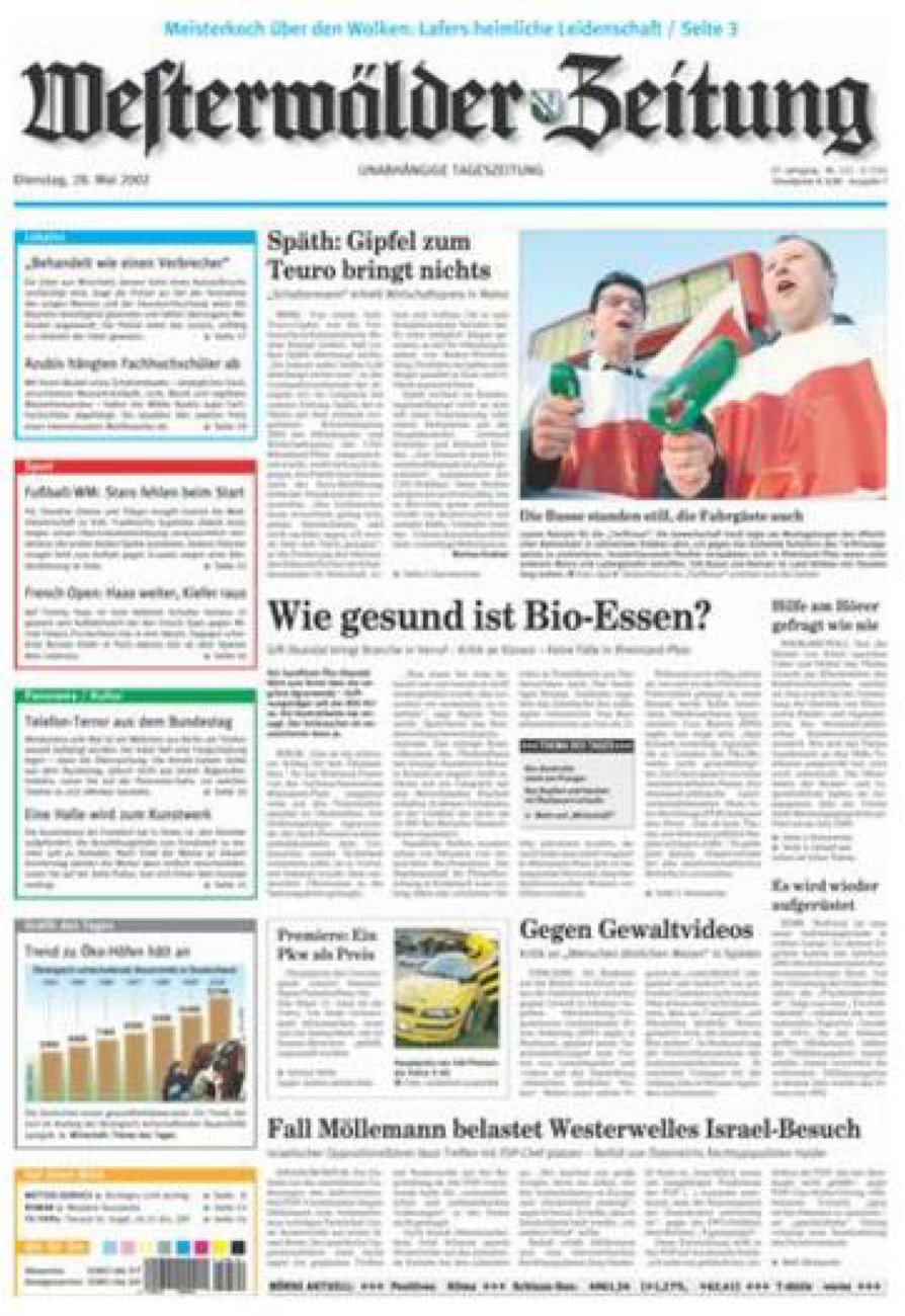 Westerwälder Zeitung vom Dienstag, 28.05.2002