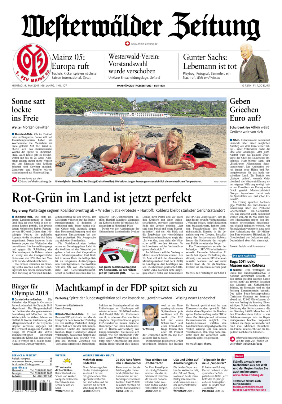 Westerwälder Zeitung vom Montag, 09.05.2011
