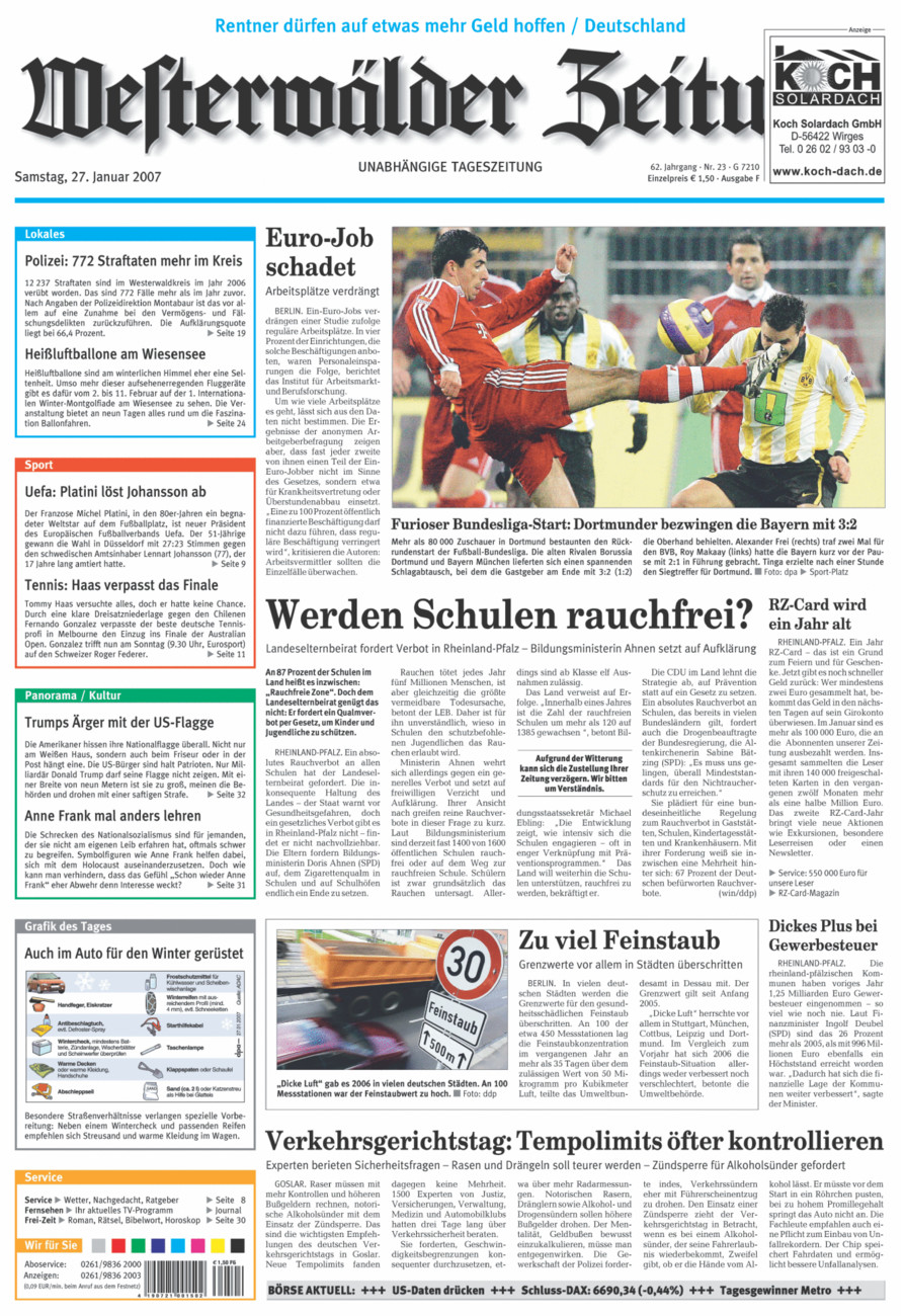 Westerwälder Zeitung vom Samstag, 27.01.2007