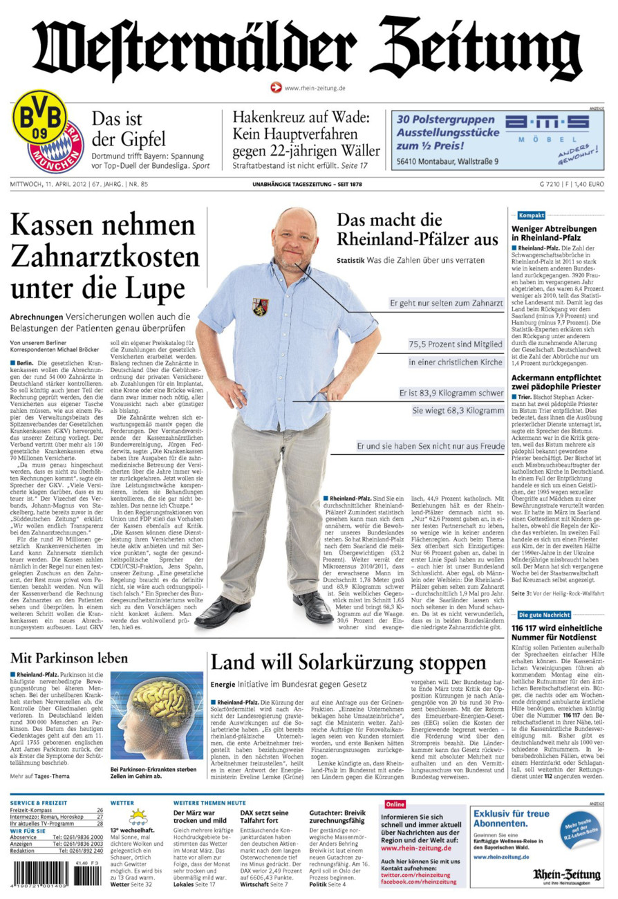 Westerwälder Zeitung vom Mittwoch, 11.04.2012