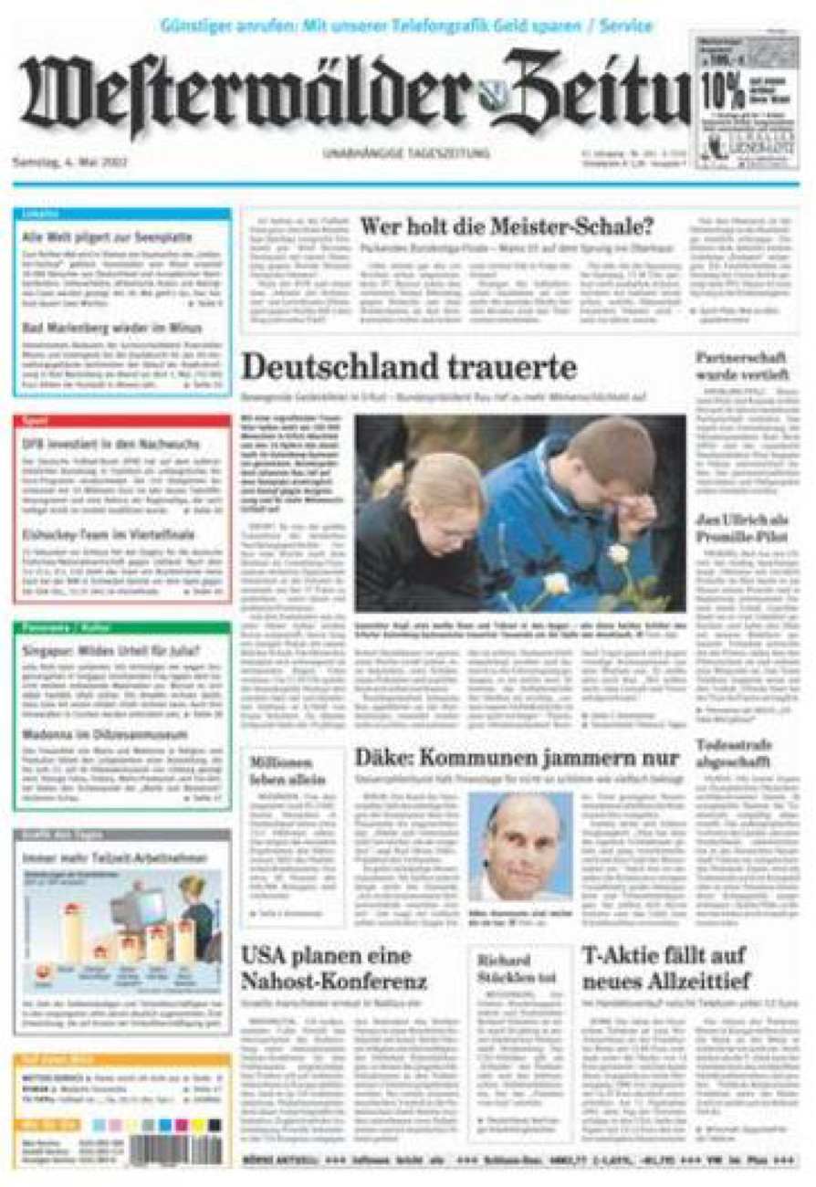 Westerwälder Zeitung vom Samstag, 04.05.2002