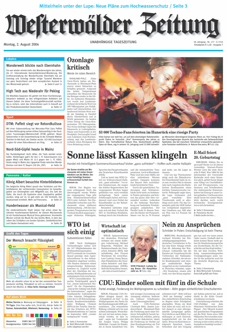 Westerwälder Zeitung vom Montag, 02.08.2004