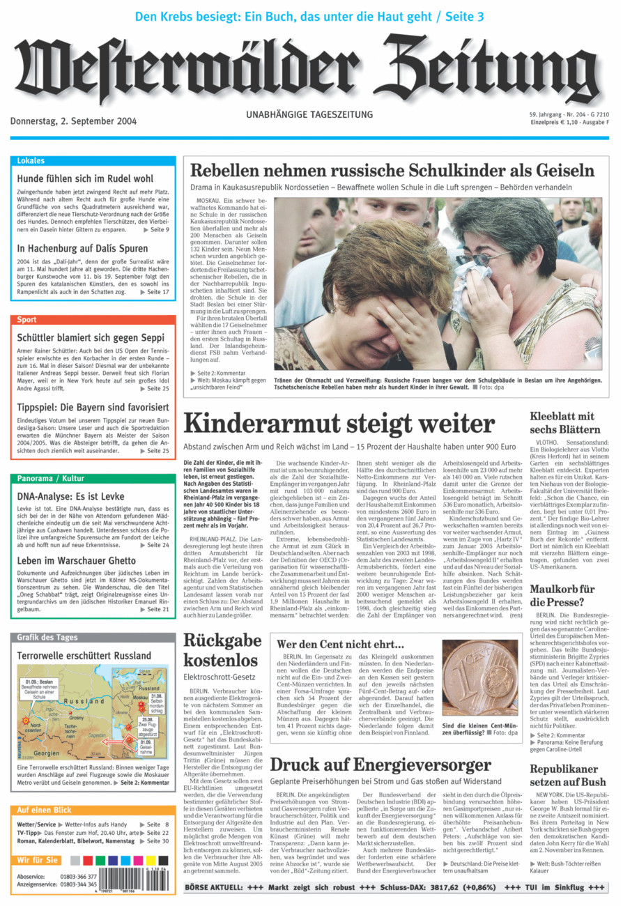 Westerwälder Zeitung vom Donnerstag, 02.09.2004