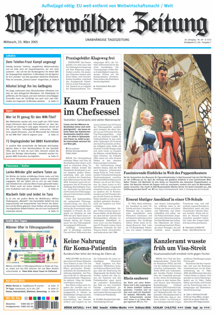 Westerwälder Zeitung vom Mittwoch, 23.03.2005