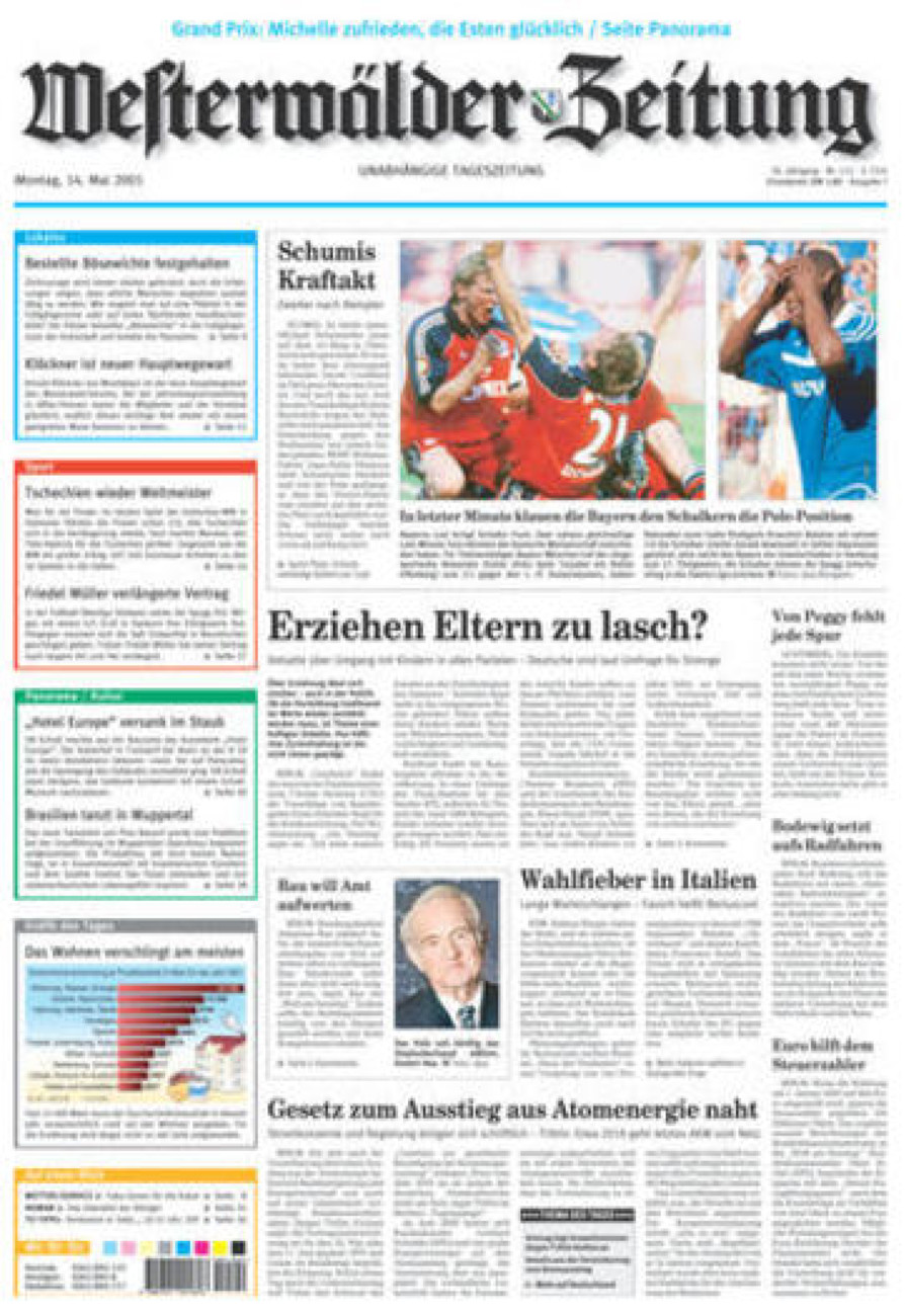 Westerwälder Zeitung vom Montag, 14.05.2001