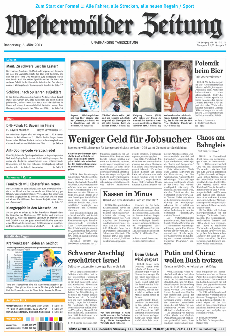 Westerwälder Zeitung vom Donnerstag, 06.03.2003