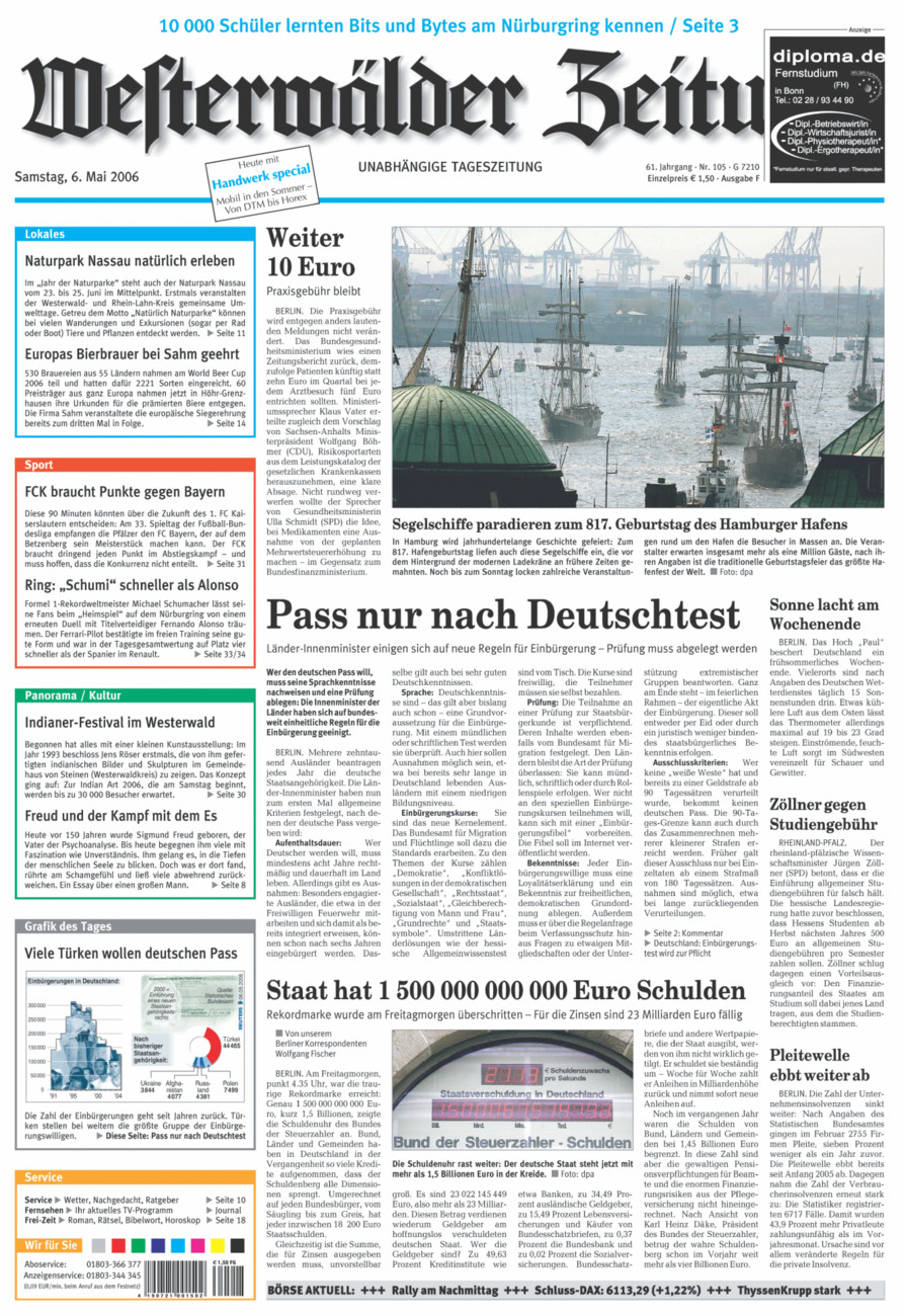 Westerwälder Zeitung vom Samstag, 06.05.2006