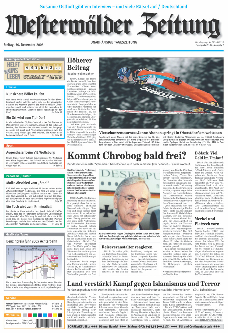 Westerwälder Zeitung vom Freitag, 30.12.2005
