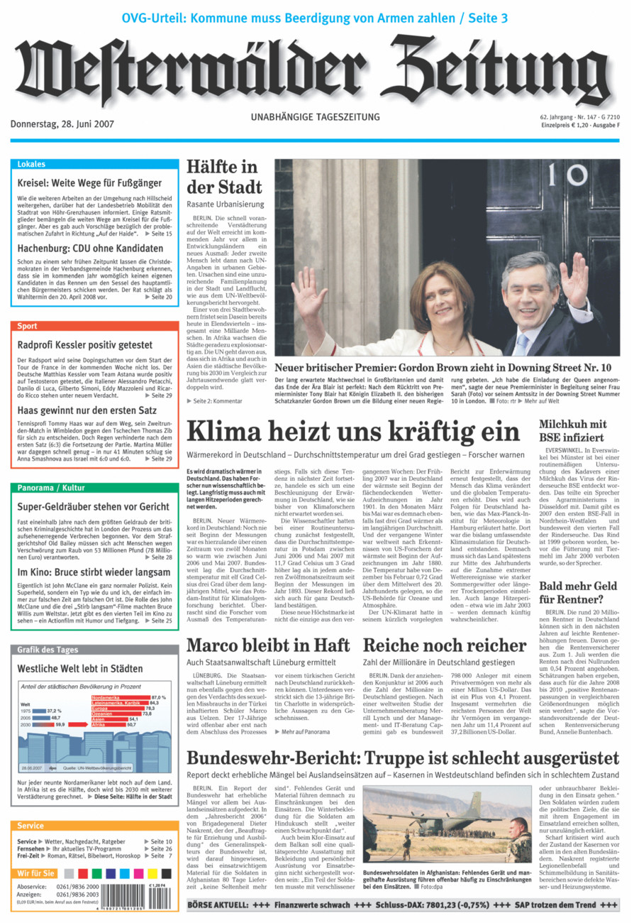 Westerwälder Zeitung vom Donnerstag, 28.06.2007