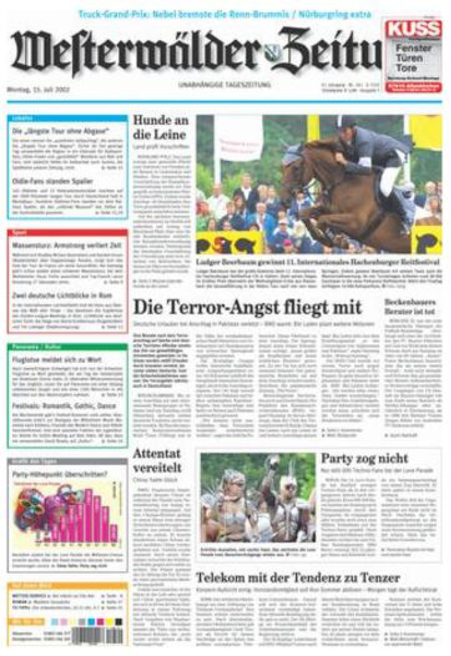 Westerwälder Zeitung vom Montag, 15.07.2002