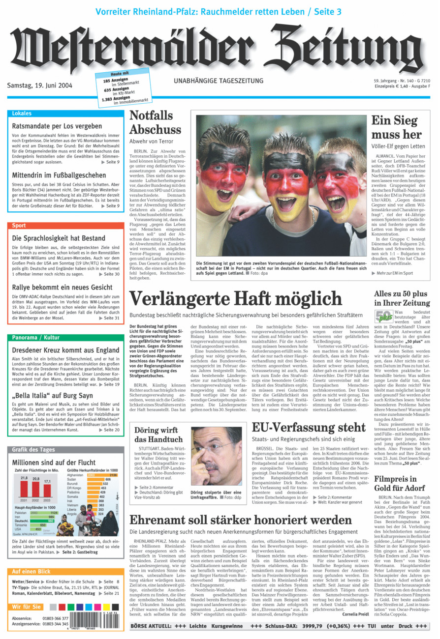 Westerwälder Zeitung vom Samstag, 19.06.2004
