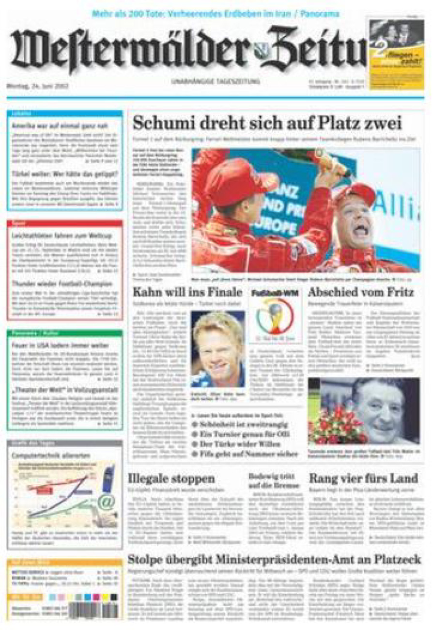 Westerwälder Zeitung vom Montag, 24.06.2002