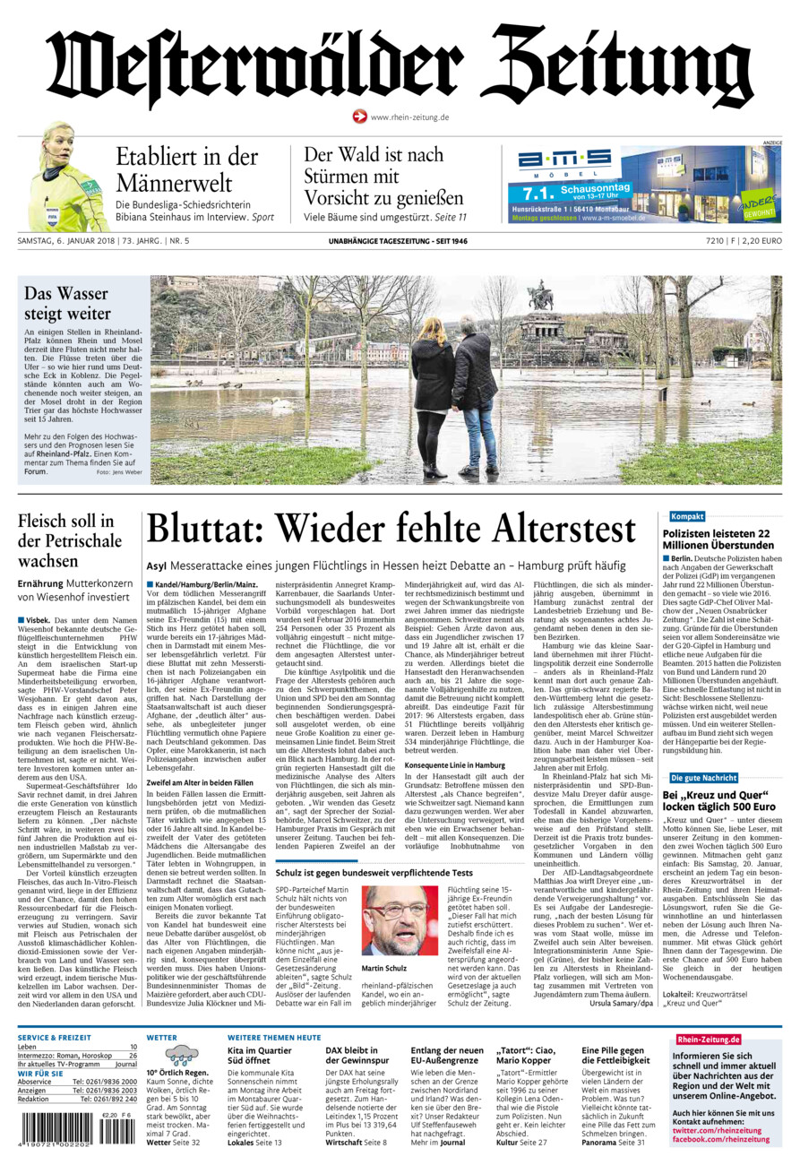 Westerwälder Zeitung vom Samstag, 06.01.2018