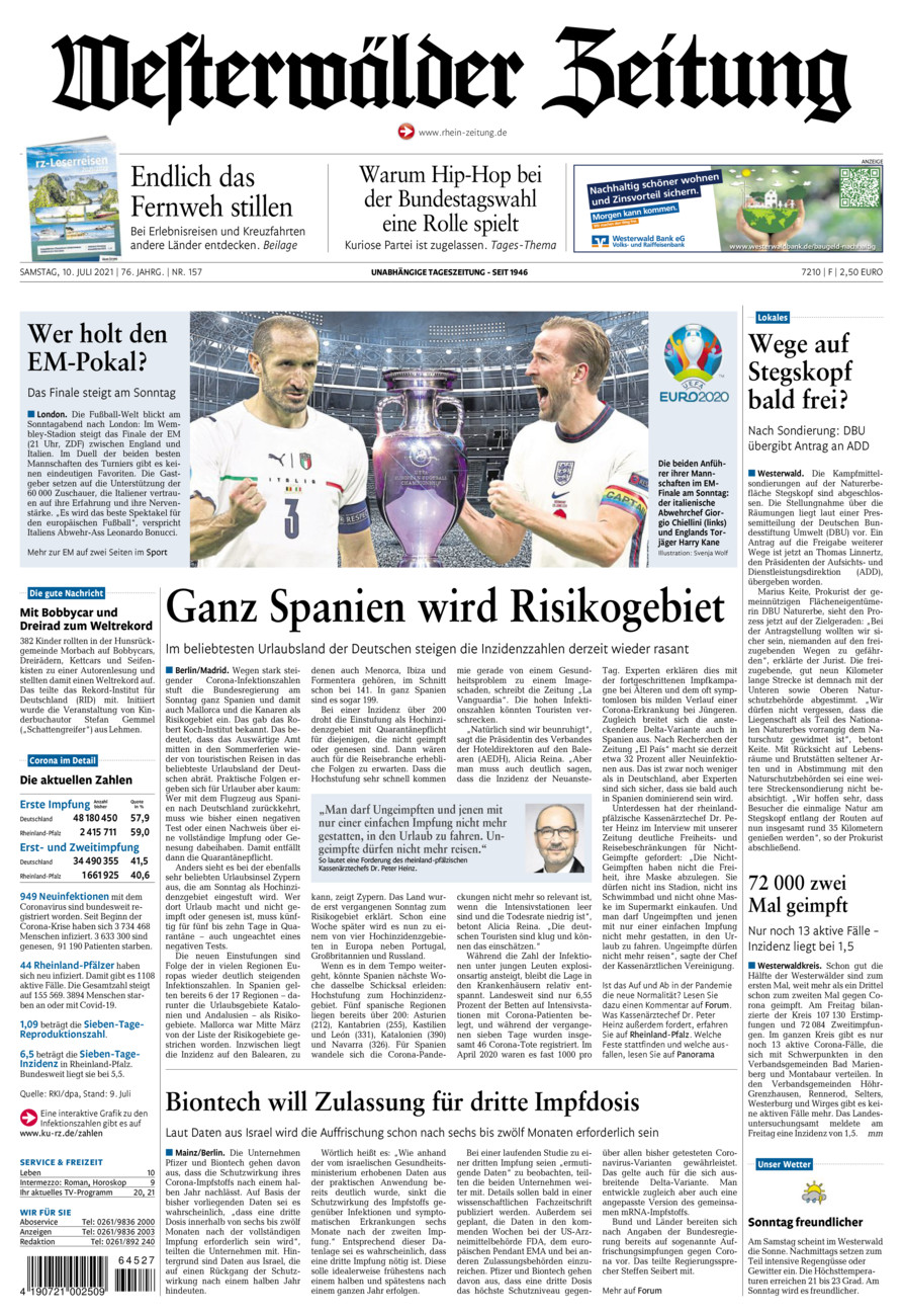 Westerwälder Zeitung vom Samstag, 10.07.2021