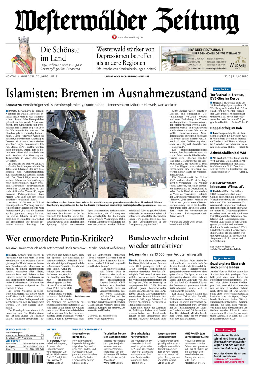 Westerwälder Zeitung vom Montag, 02.03.2015