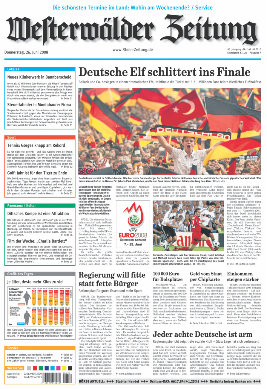 Westerwälder Zeitung vom Donnerstag, 26.06.2008