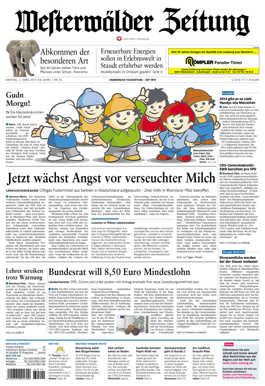Westerwälder Zeitung vom Samstag, 02.03.2013