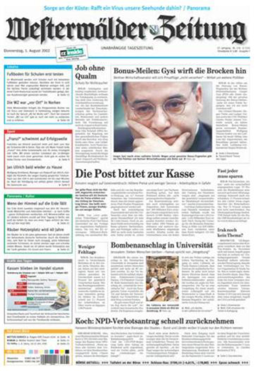 Westerwälder Zeitung vom Donnerstag, 01.08.2002