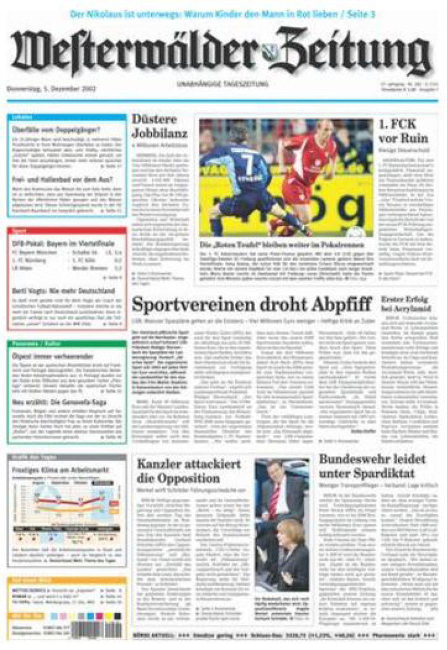 Westerwälder Zeitung vom Donnerstag, 05.12.2002