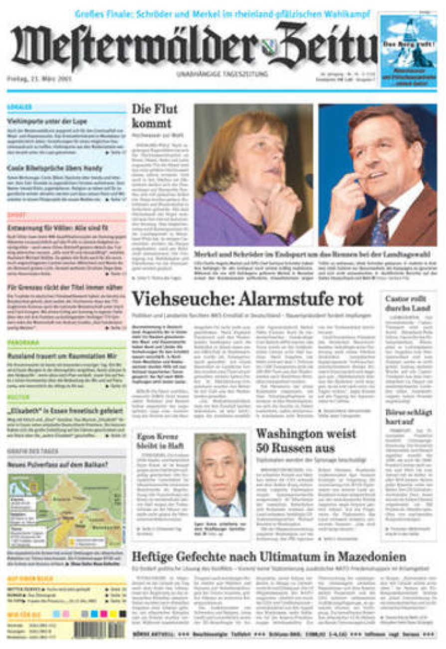 Westerwälder Zeitung vom Freitag, 23.03.2001