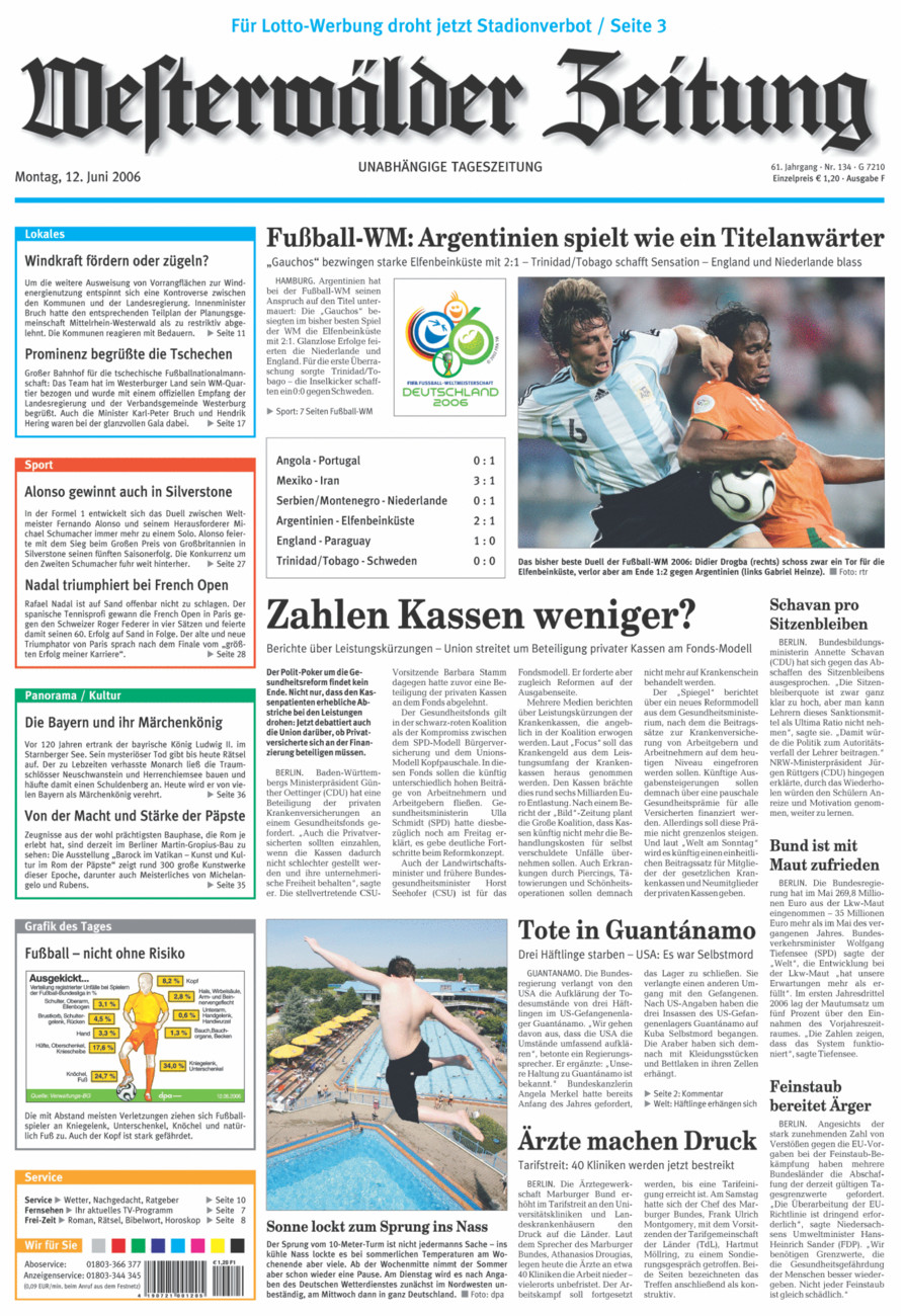 Westerwälder Zeitung vom Montag, 12.06.2006