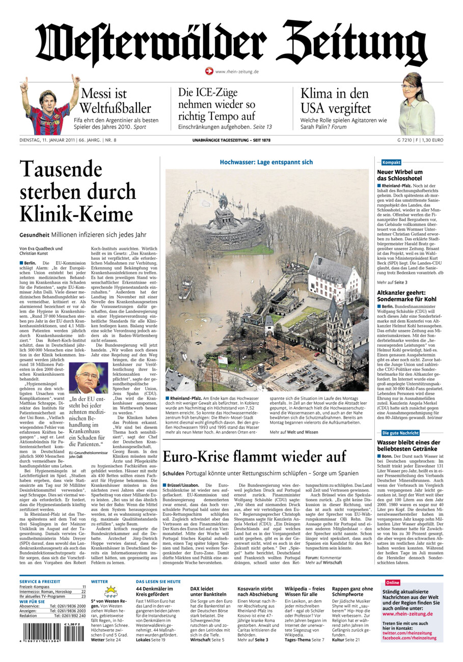 Westerwälder Zeitung vom Dienstag, 11.01.2011