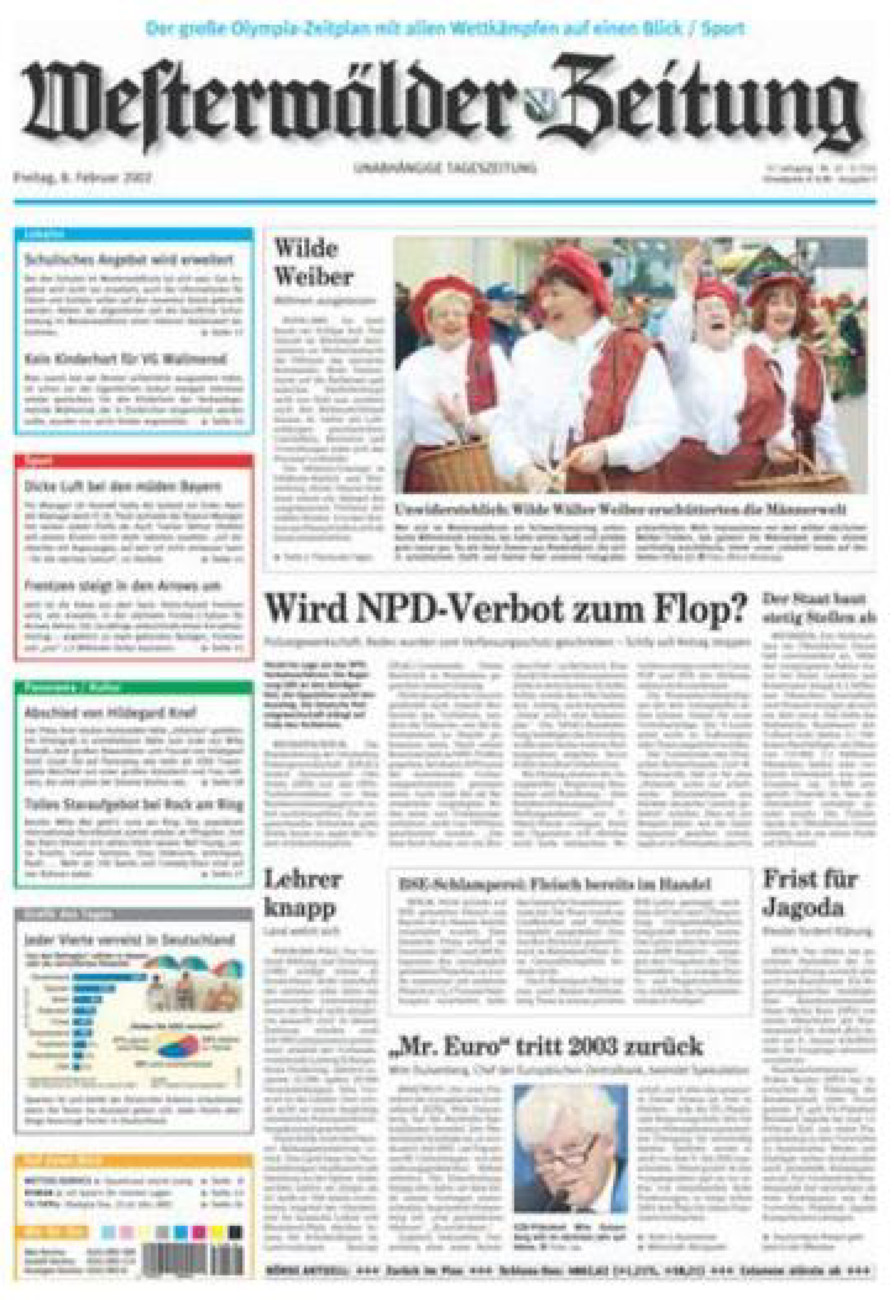 Westerwälder Zeitung vom Freitag, 08.02.2002