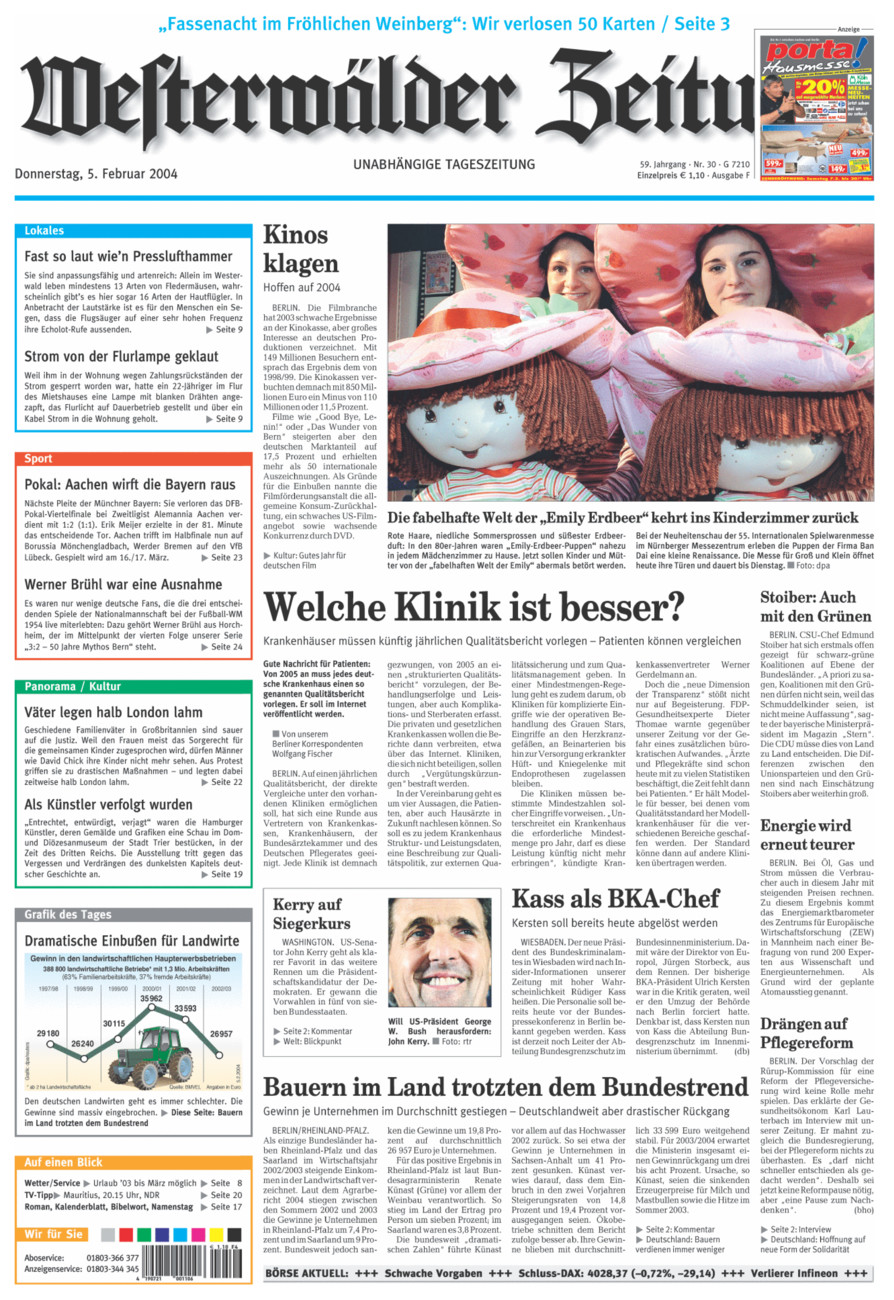 Westerwälder Zeitung vom Donnerstag, 05.02.2004